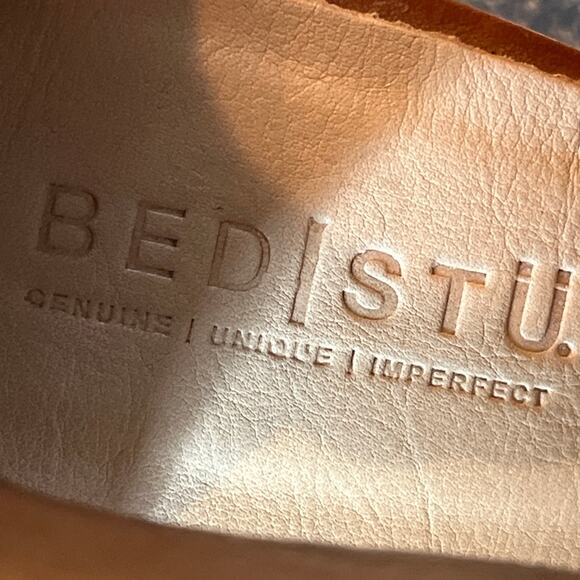 Bed Stu Ida Womens Brown Leather Hook and Loop Heeled Bootie Boots Size 6.5 Shoe - Picture 8 of 11